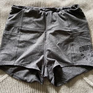 Donuts and Deadlifts spandex athletic shorts